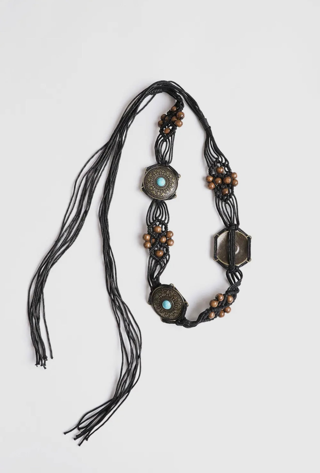 Medallion Macrame Belt- 3 color options