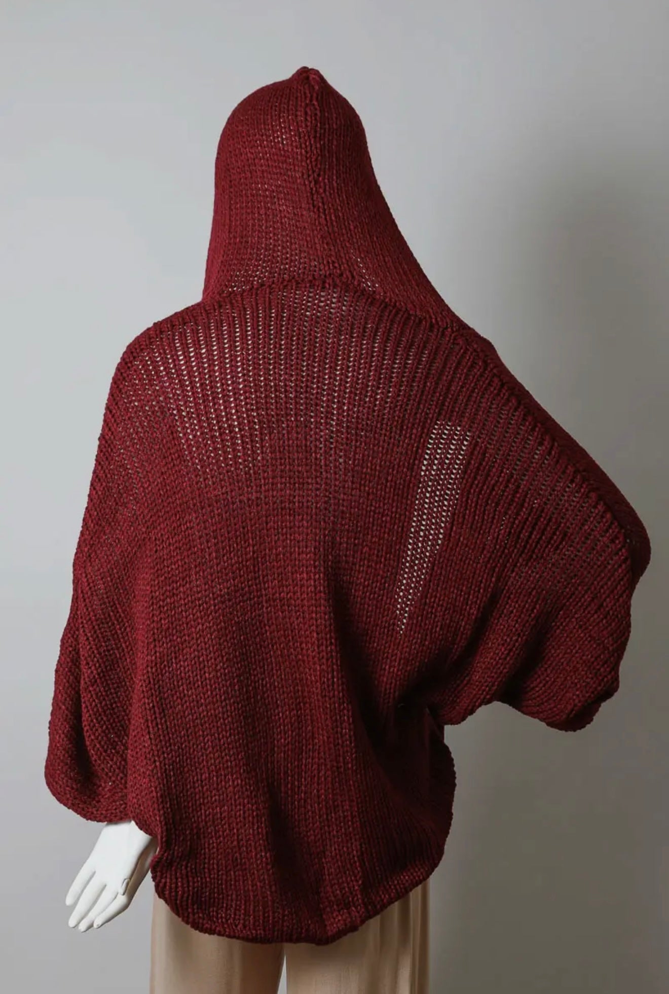 Hooded Rib Knit Cardigan