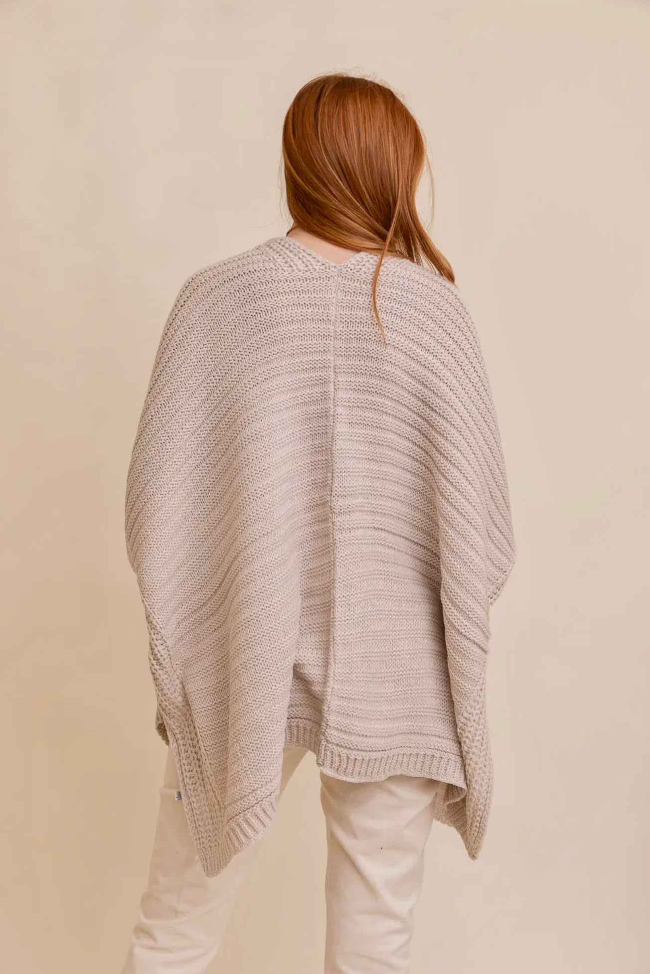 Ridged Rib Knit Ruana