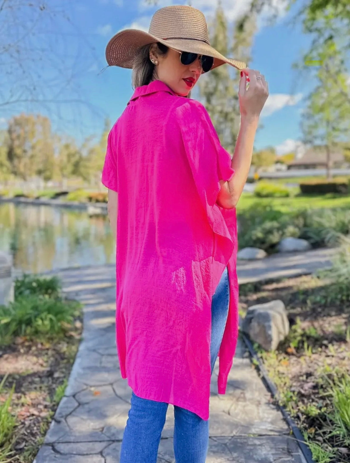 Oversized Button-Down Top