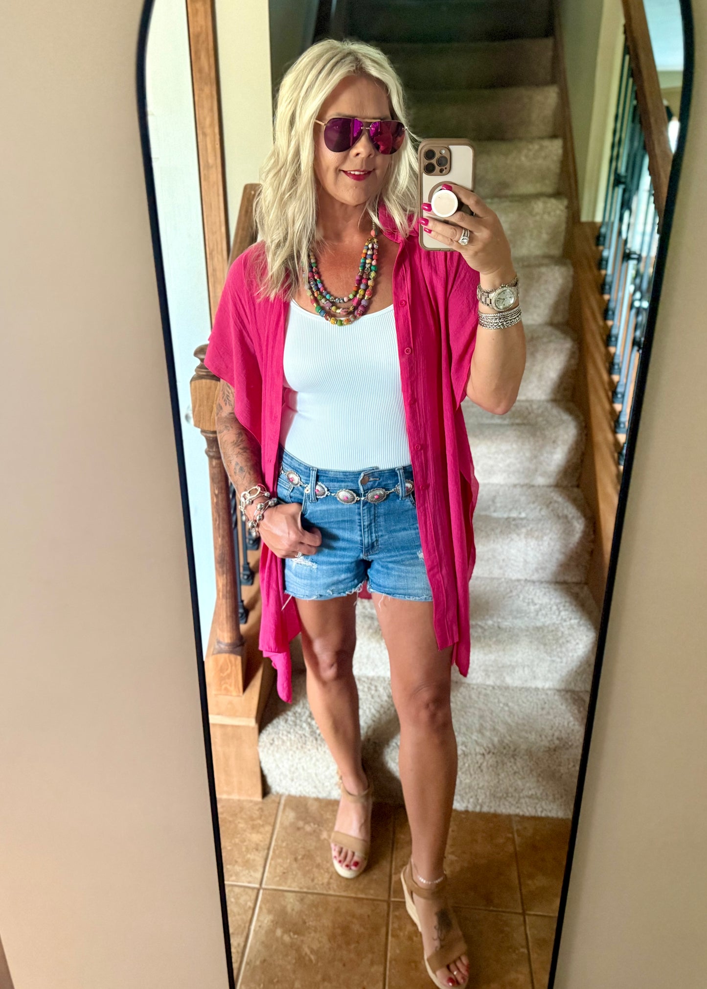 Oversized Button-Down Top