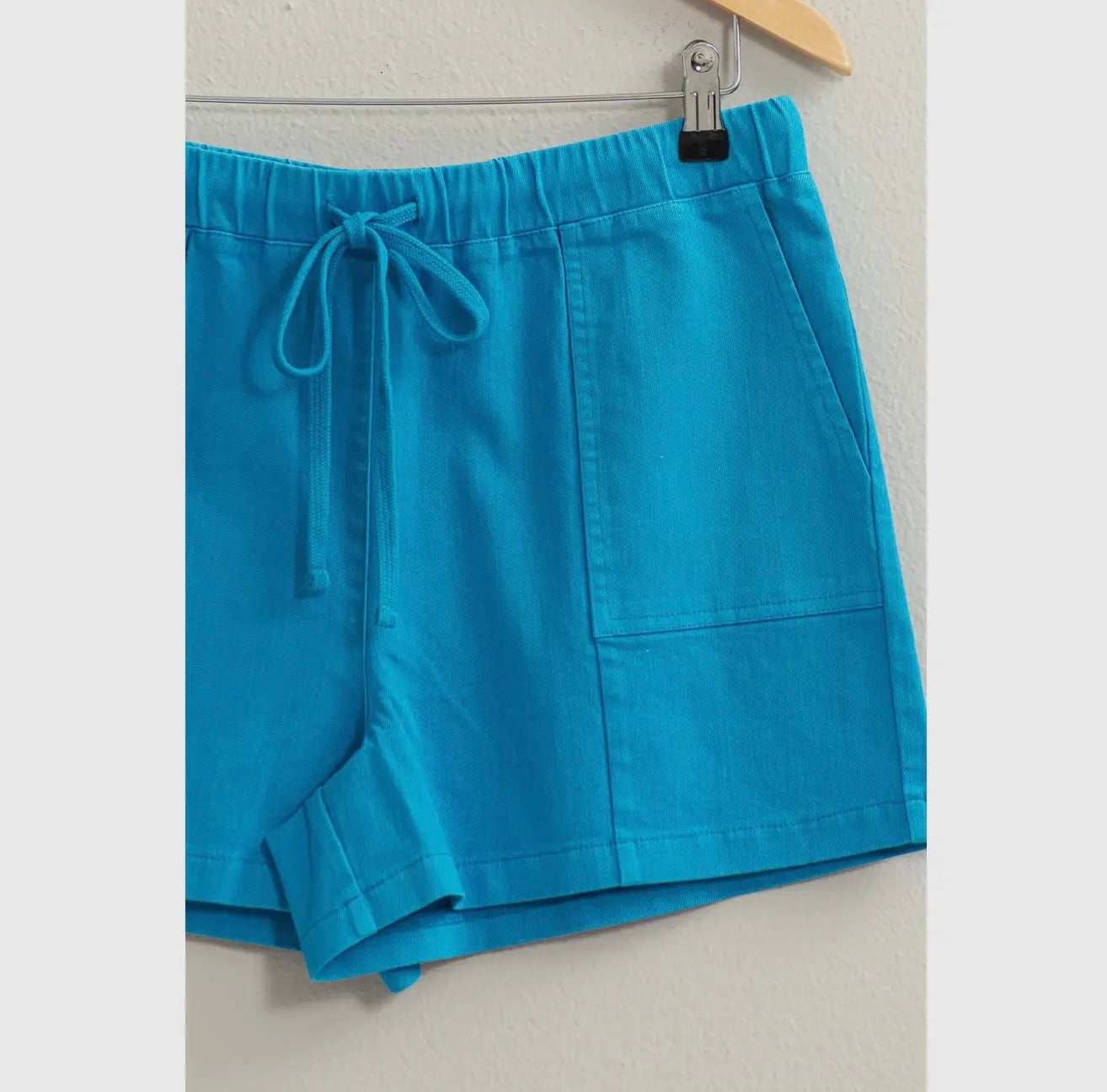 Drawstring Shorts- Blue