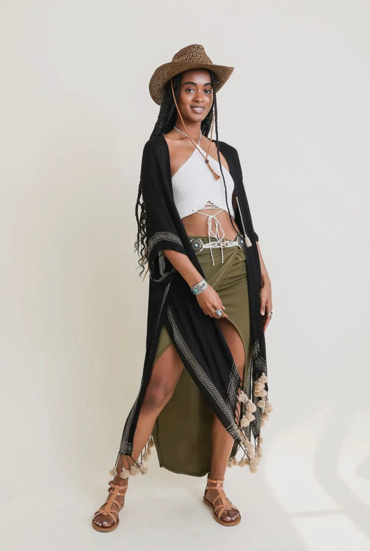 Longline Tassel Kimono