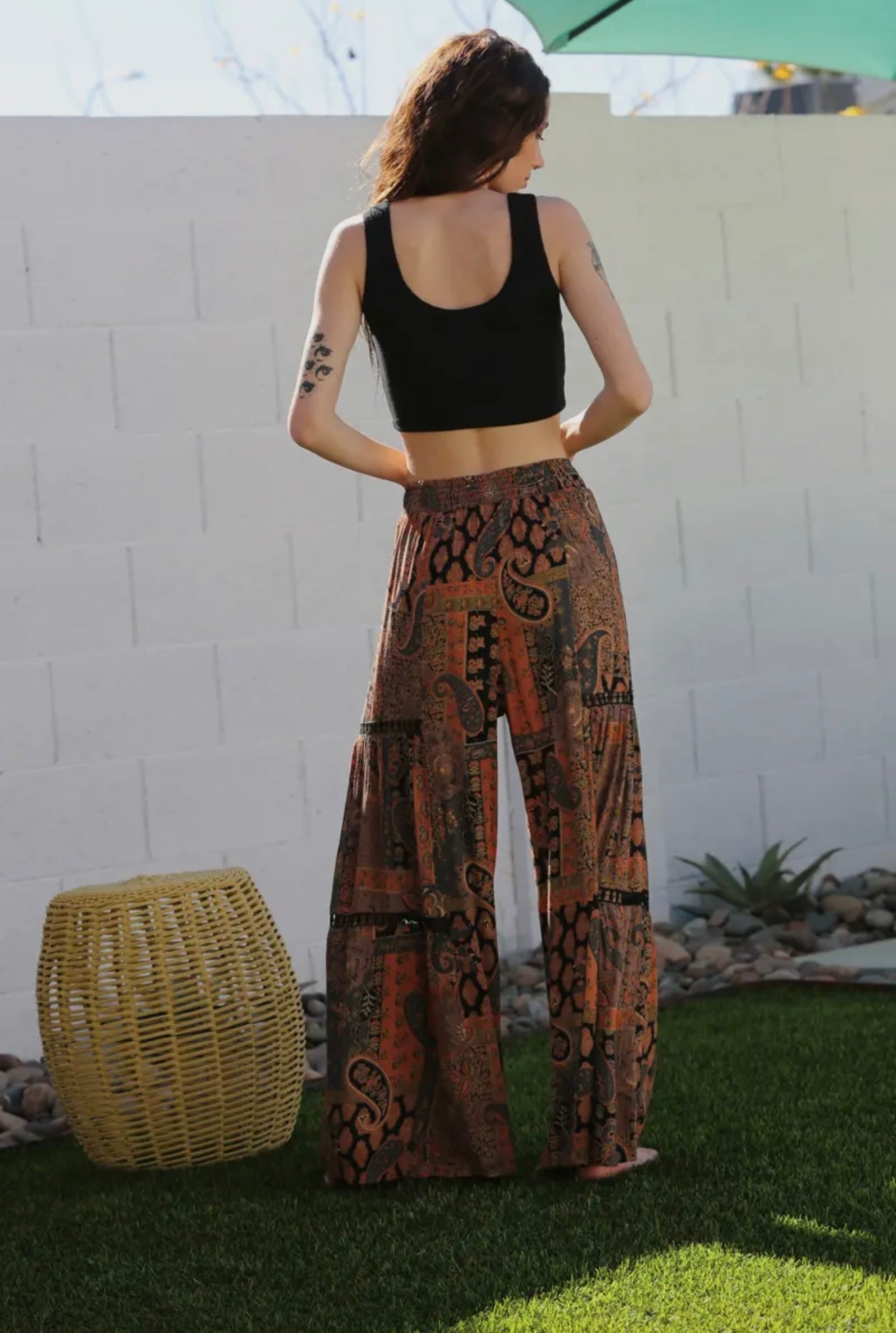 Wide Leg Boho Pants