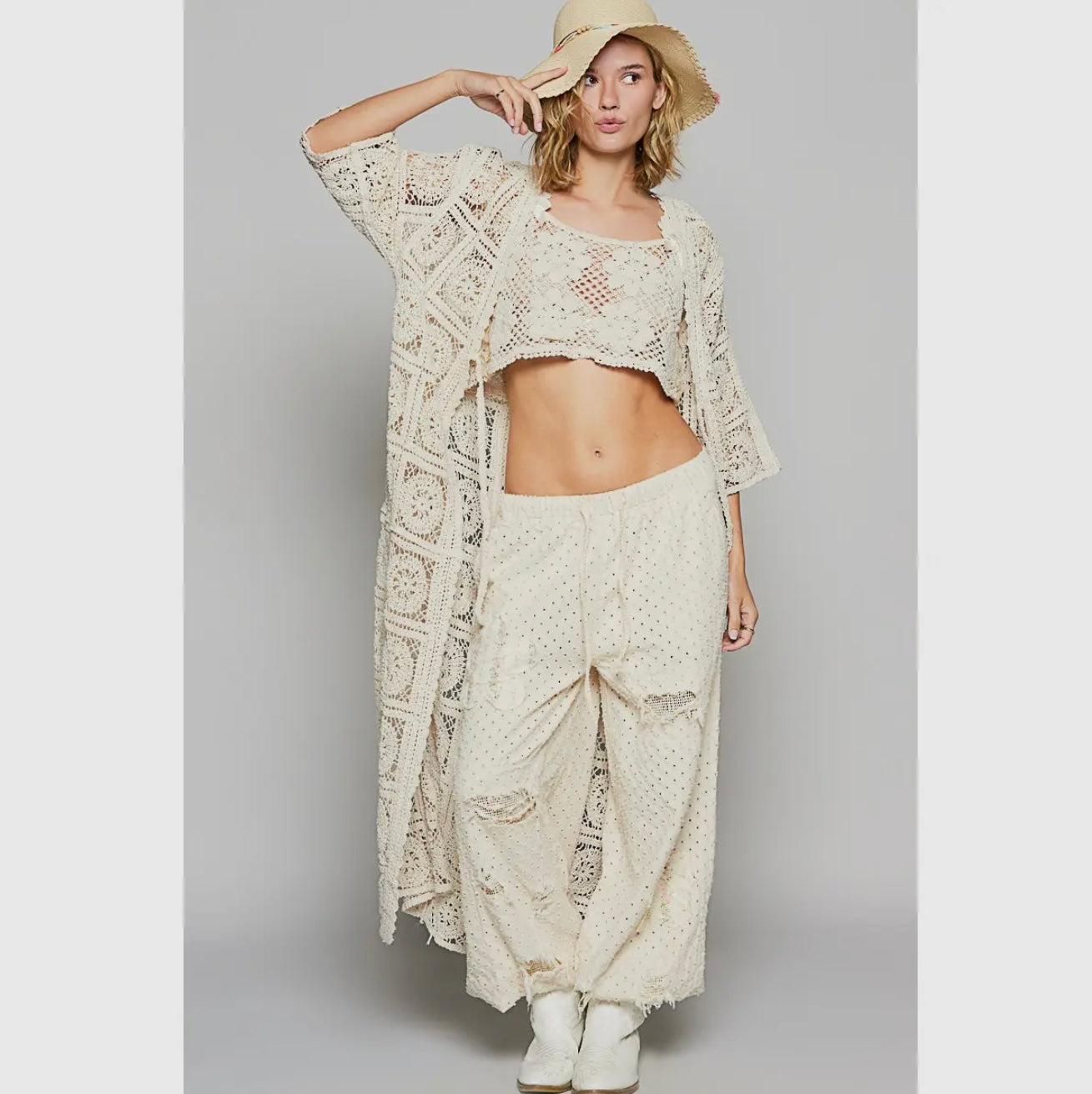 Long  Crochet Cardigan