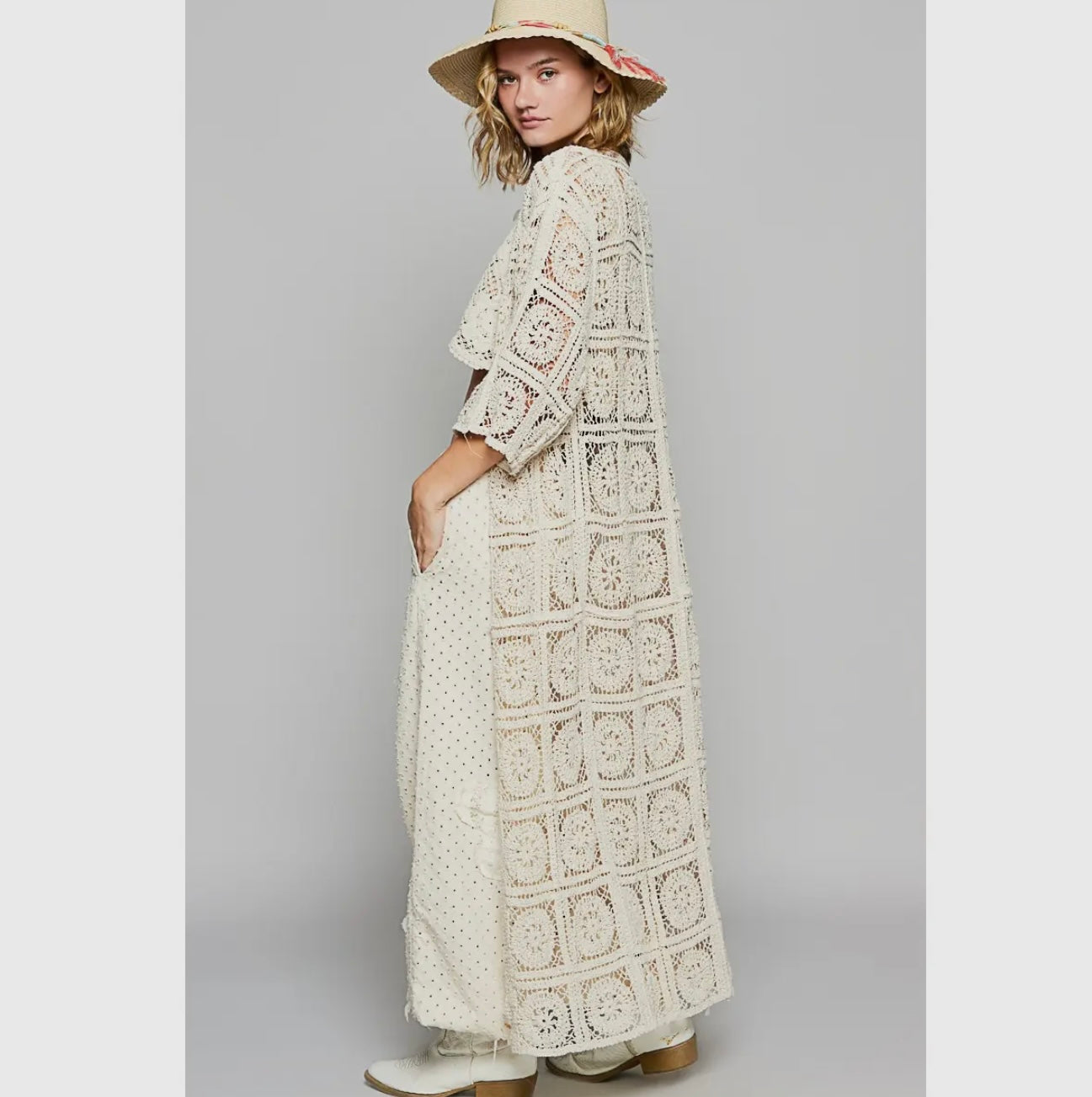 Long  Crochet Cardigan