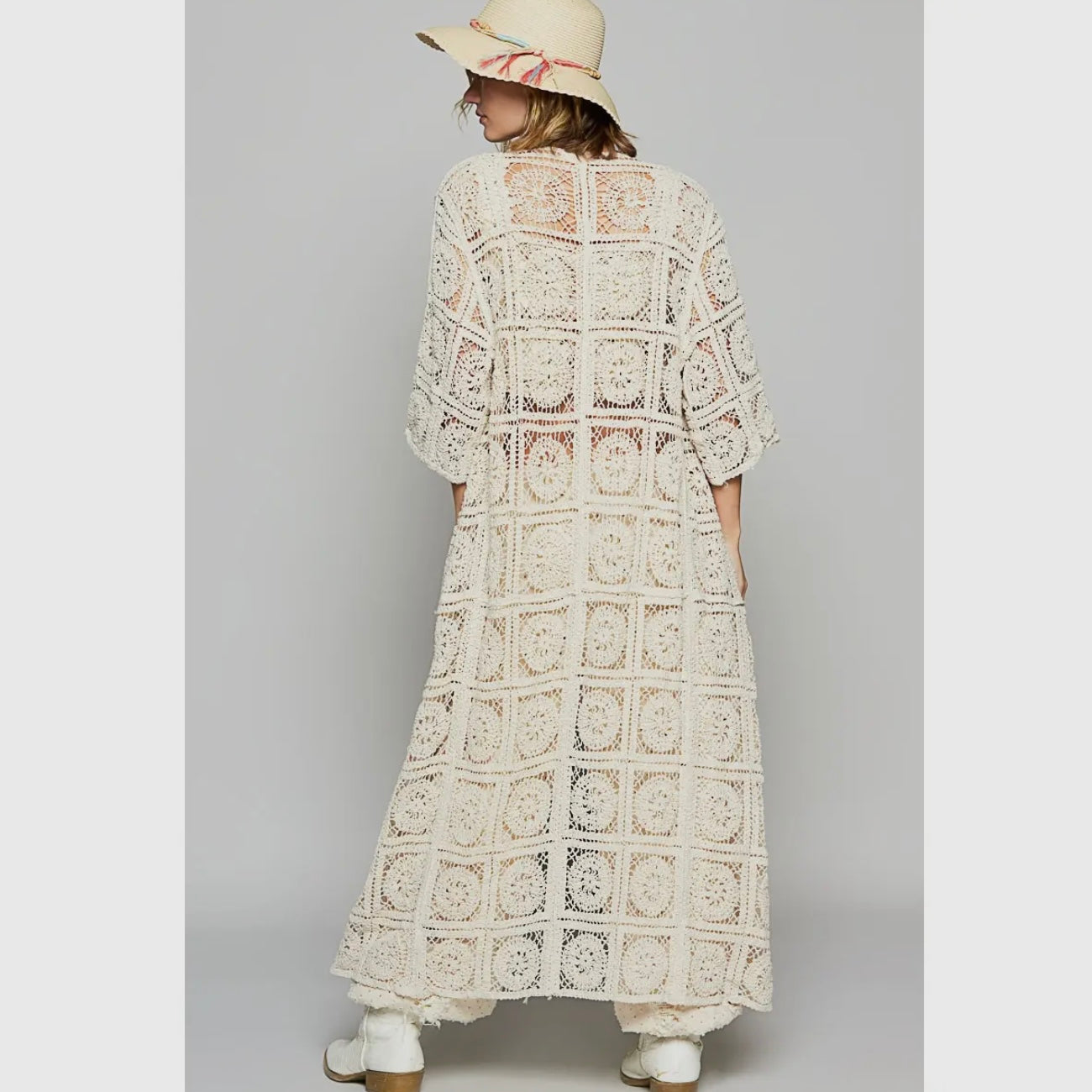 Long  Crochet Cardigan