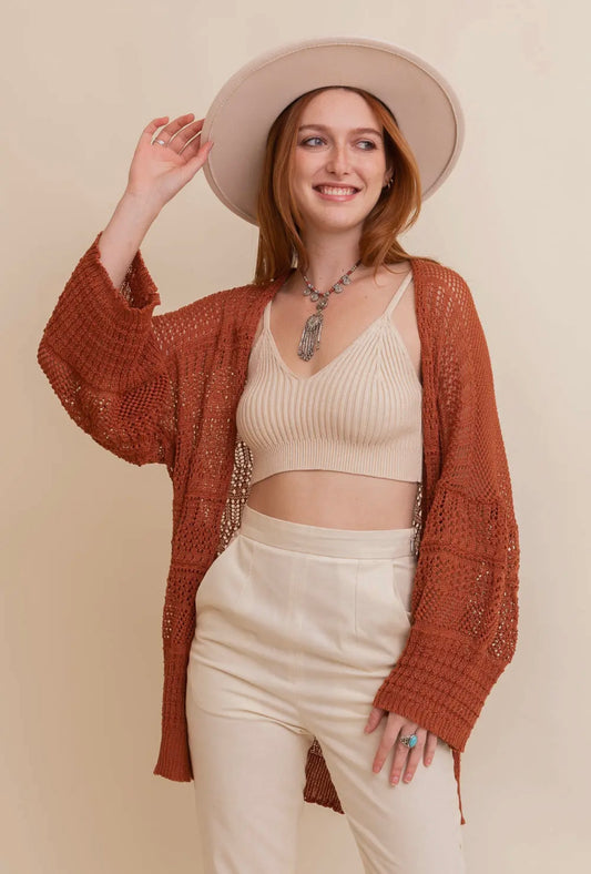 Cozy Open-Front Knit Cardigan