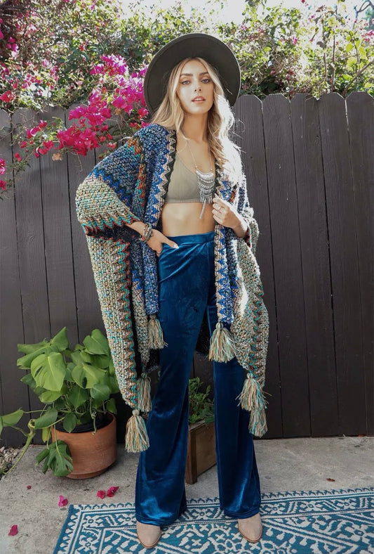 Crochet Patterned Ruana