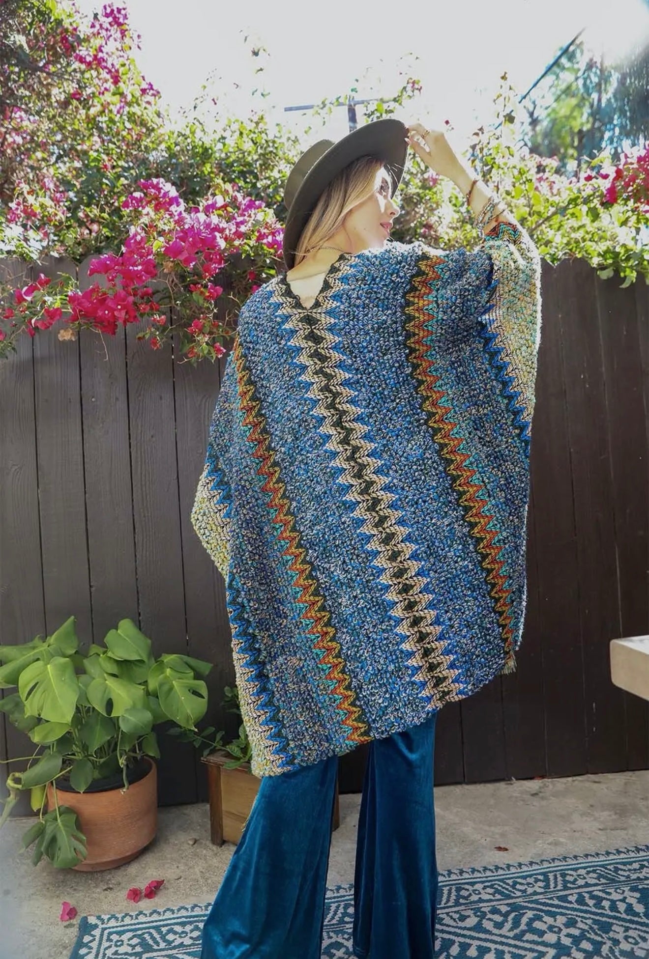 Crochet Patterned Ruana