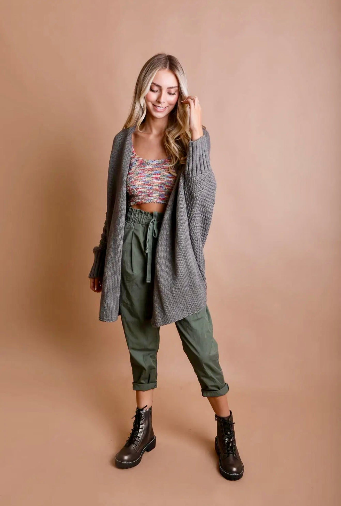 Bat Sleeve Knit Cardigan - 2 Colors
