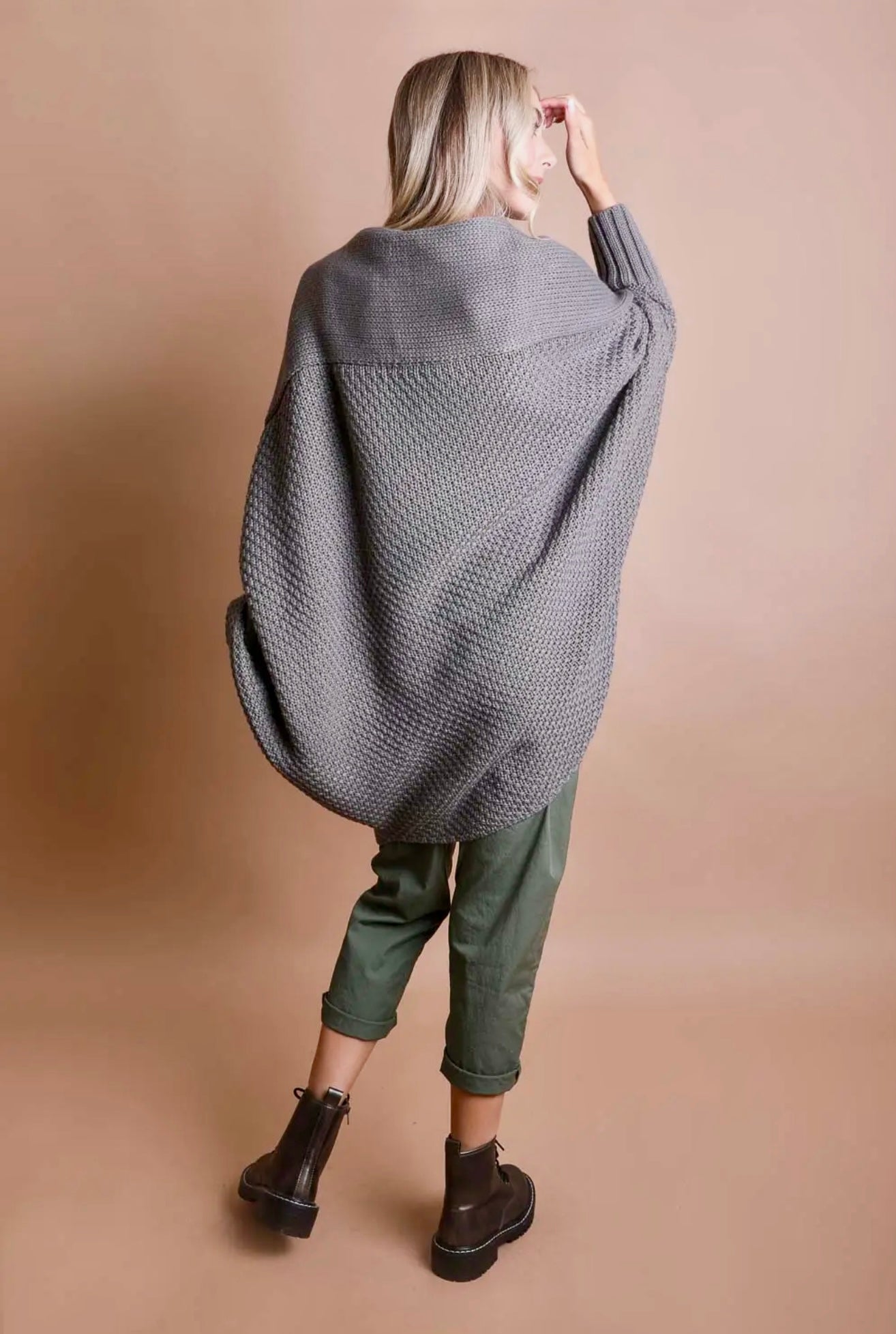 Bat Sleeve Knit Cardigan - 2 Colors