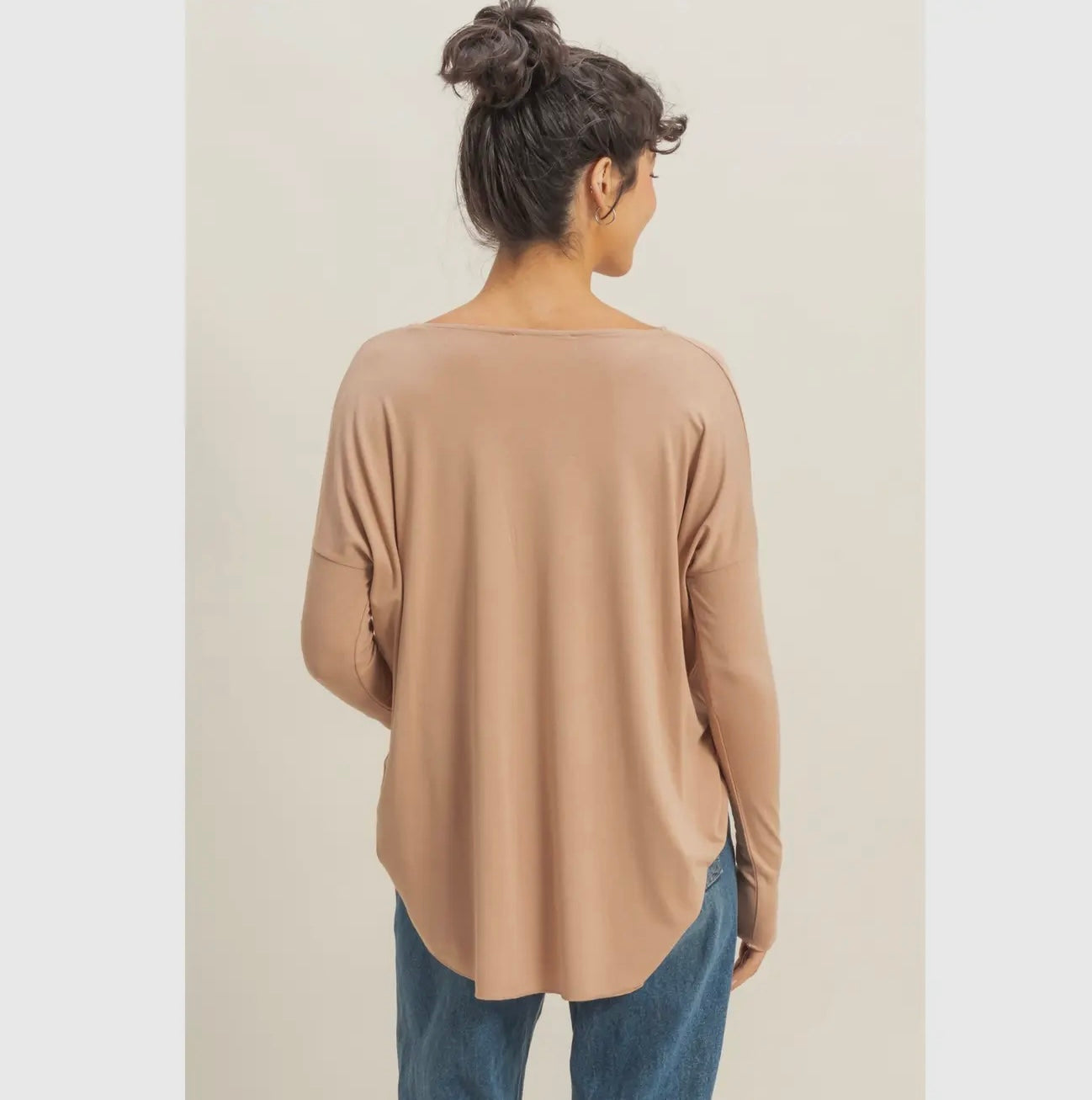 Draped Long Sleeve Top
