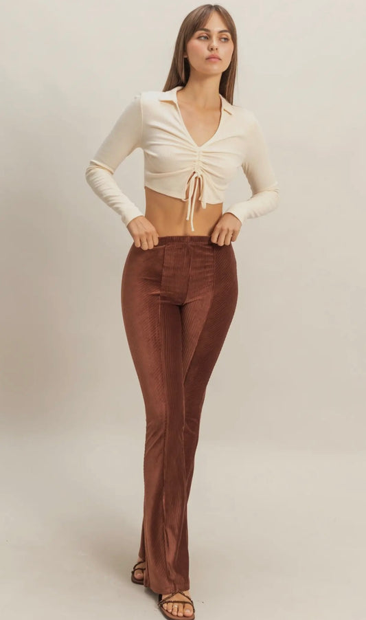 Striped Velour Pants