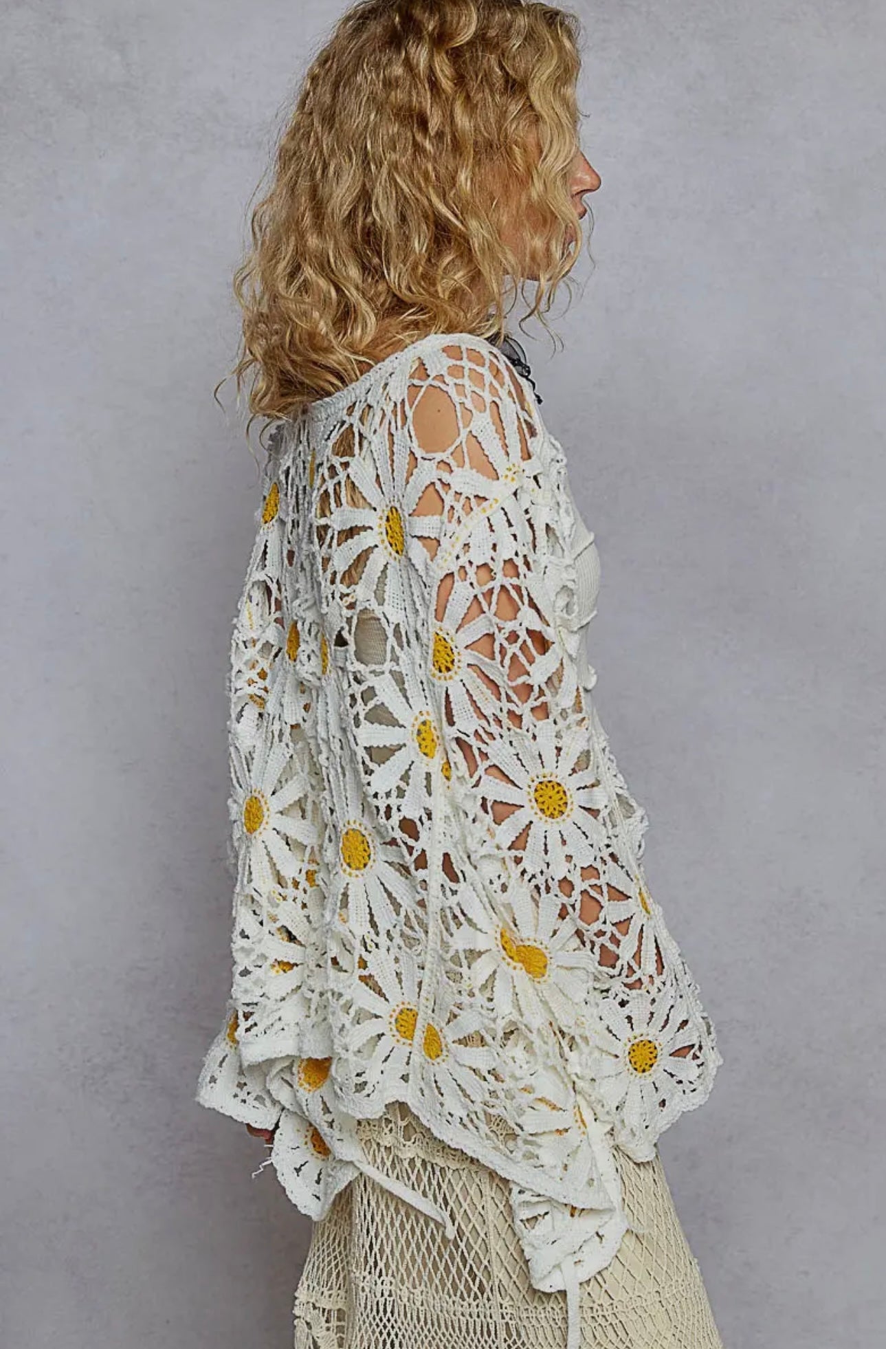 Long Sleeve Crochet Knit Cardigan