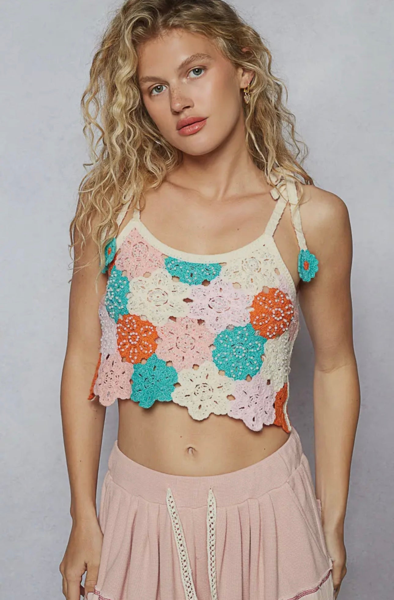 Round Neck Crochet Tank