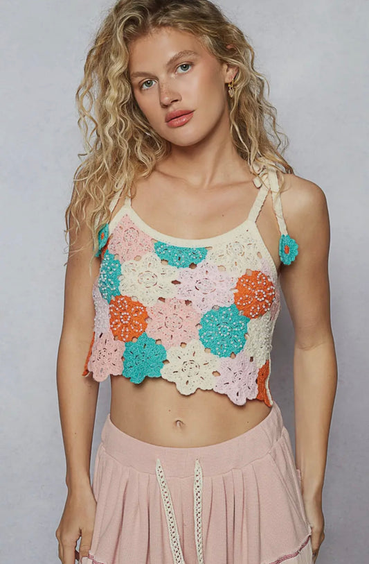 Round Neck Crochet Tank