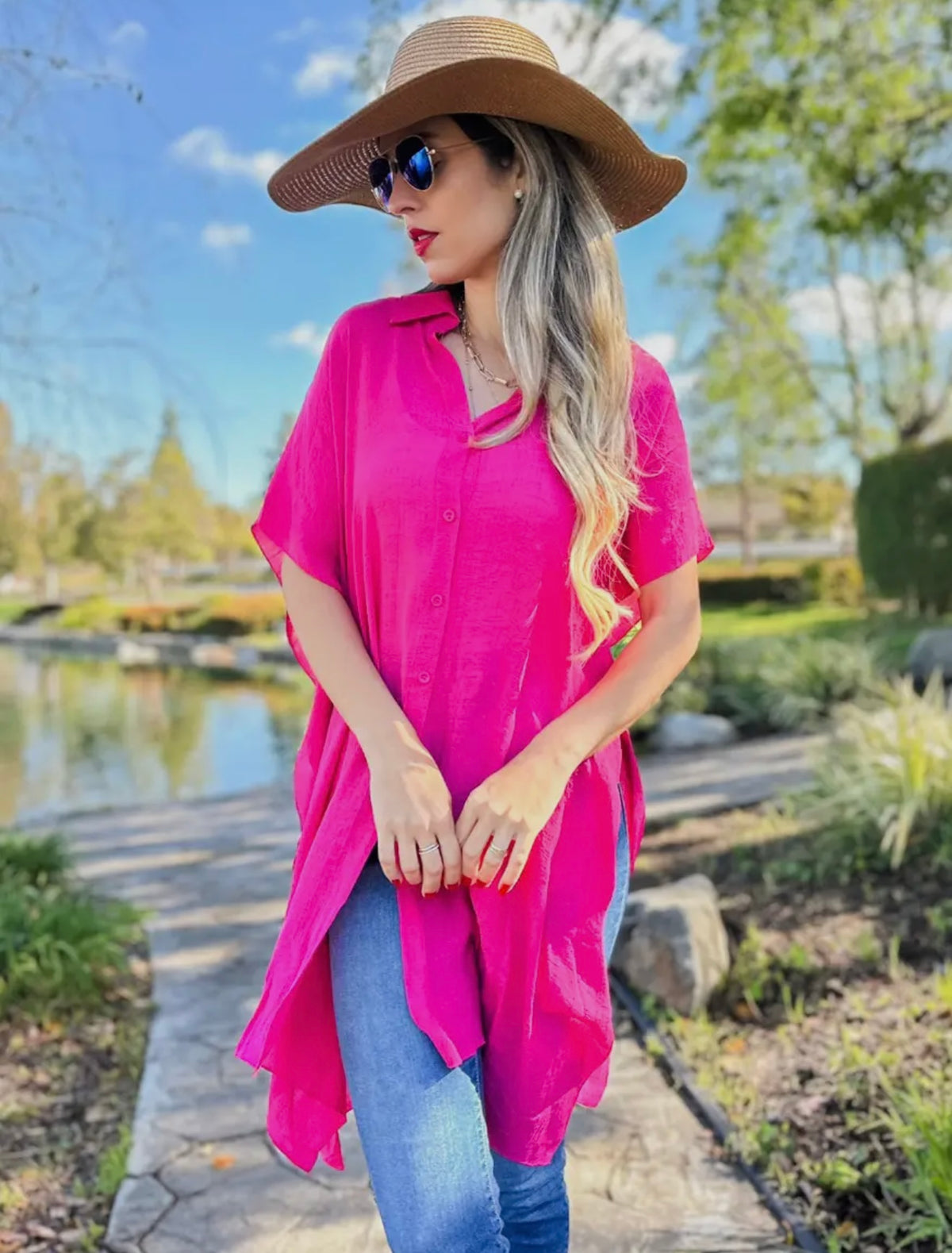 Oversized Button-Down Top
