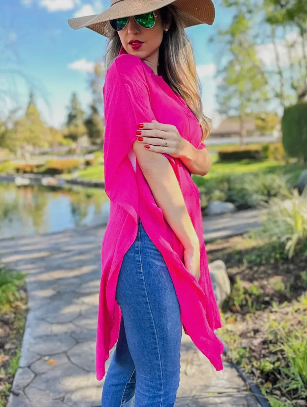Oversized Button-Down Top