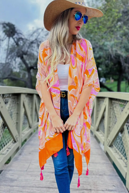 Printed Kimono