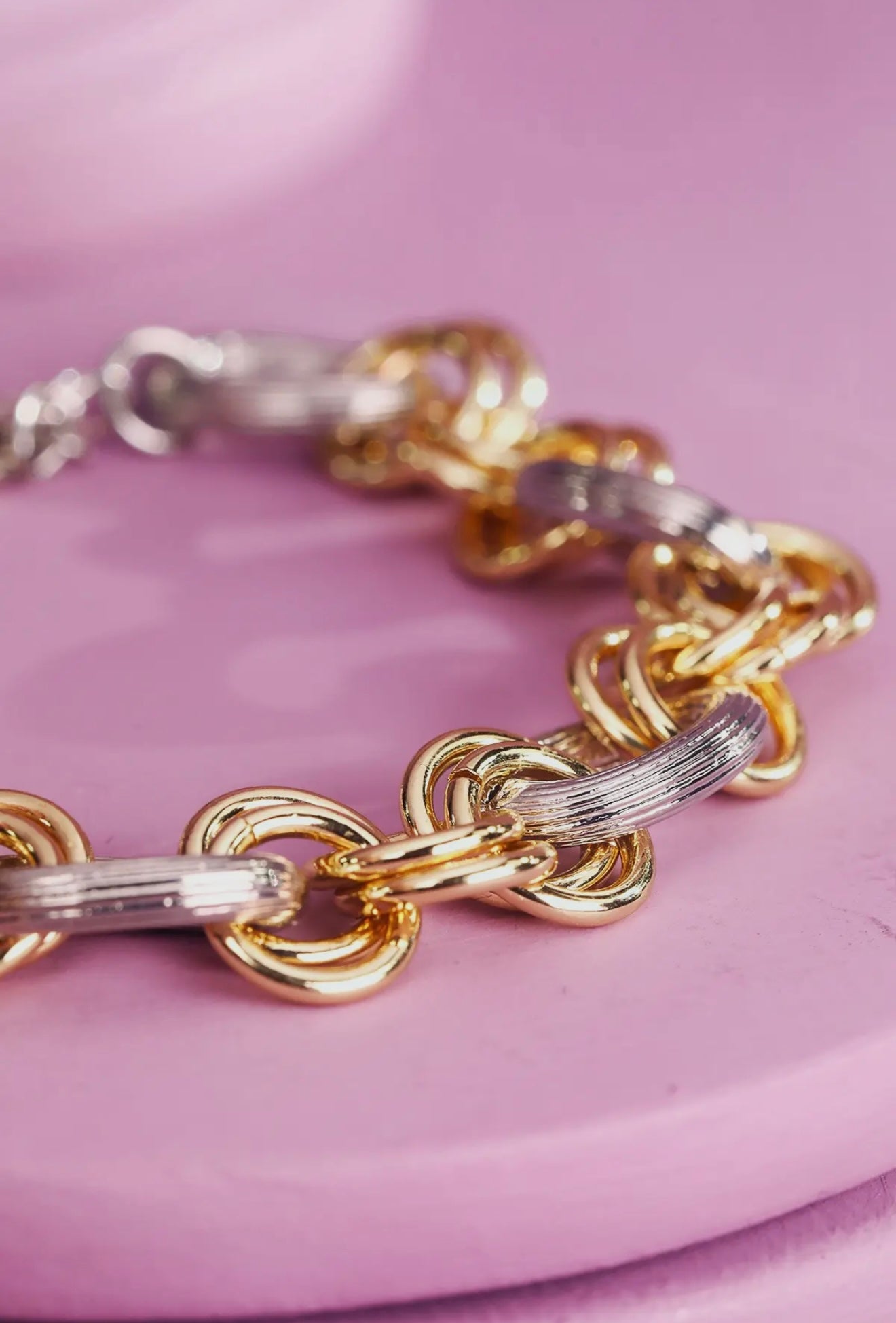 Stripe Churro Link Bracelet