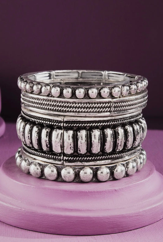 Western 4 Layered Bubble Stretch Bracelet