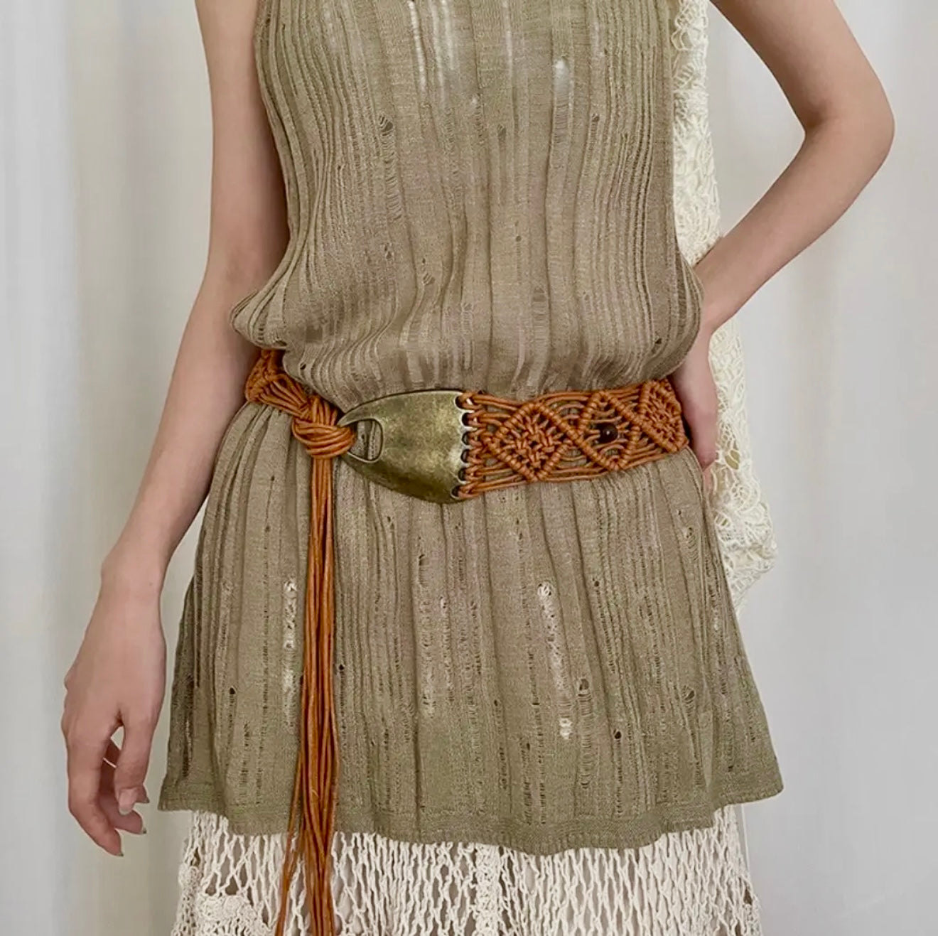 Boho Vintage  Woven Belt