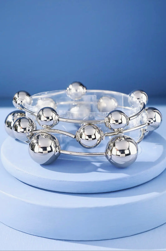 3 Piece Metal Beads Set Bracelet