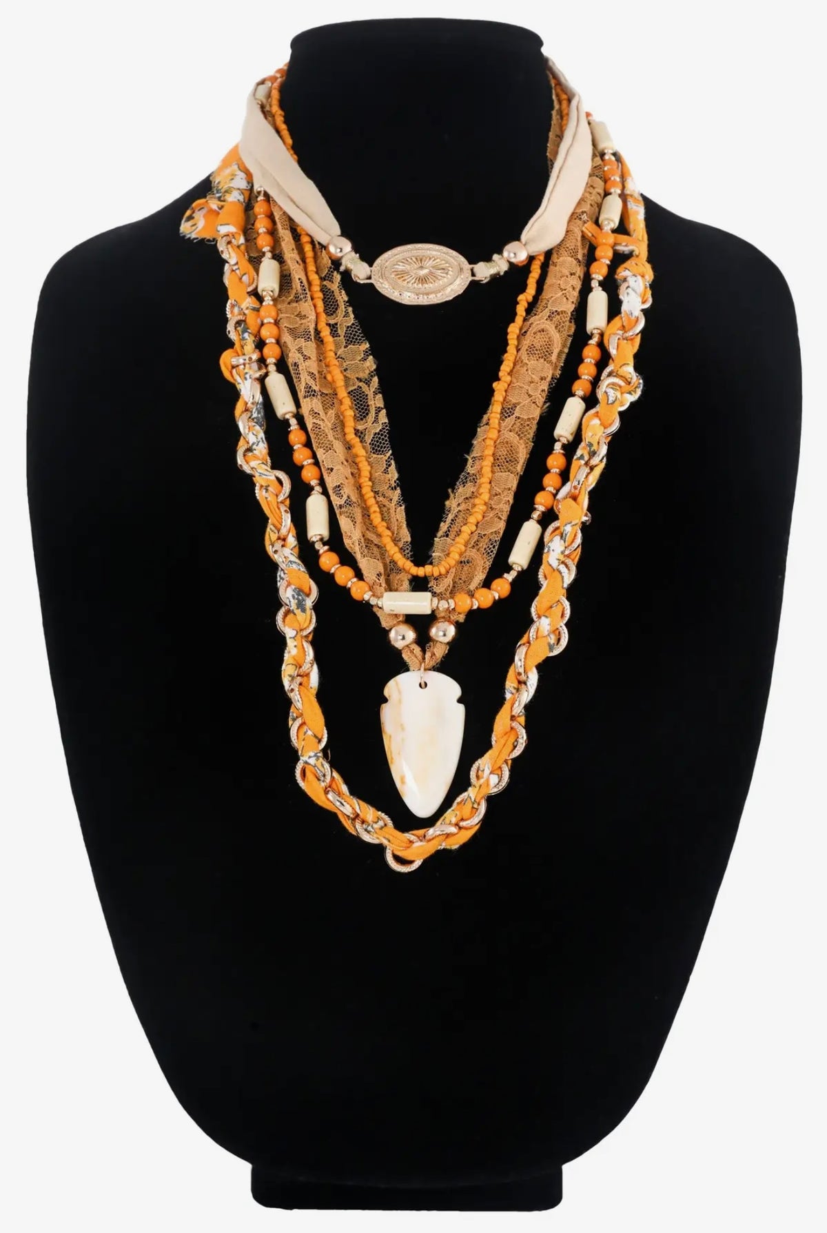 Golden Arrow Scarf Necklace
