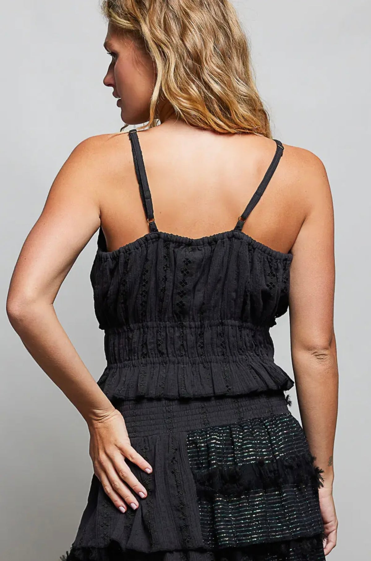Ruffle V-Neck Sleeveless Top