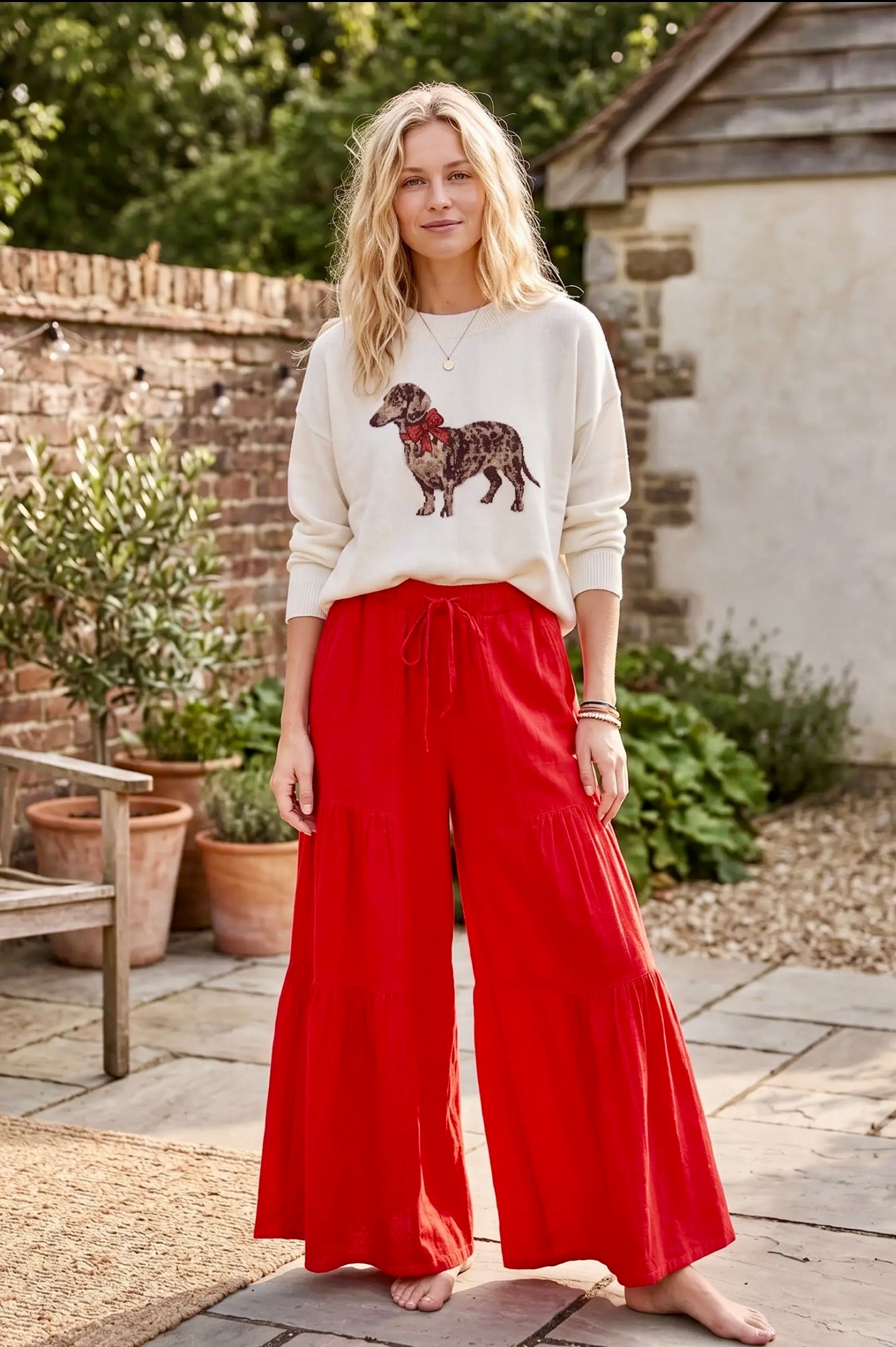 Tiered Wide Leg Palazzo Pants