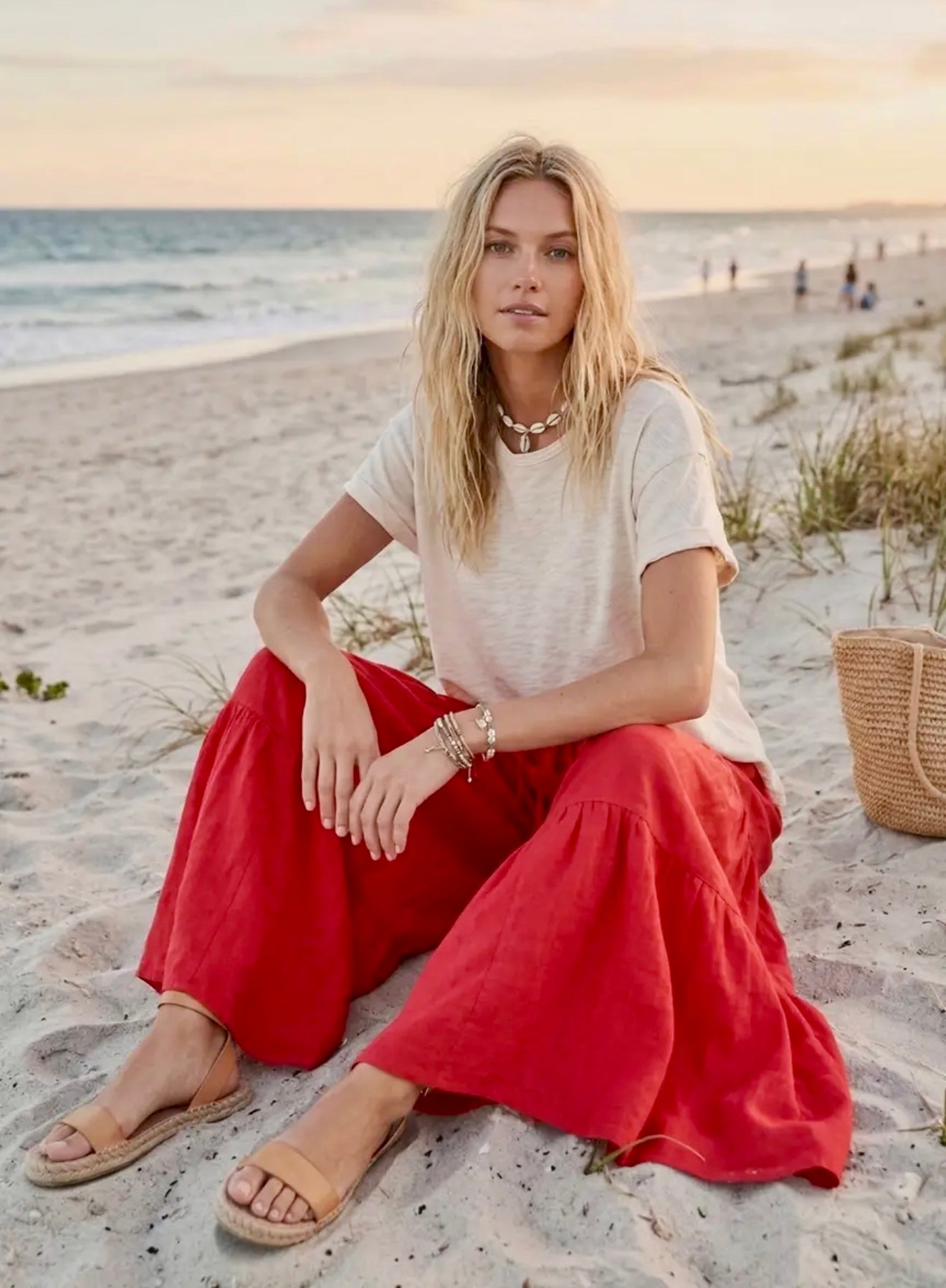 Tiered Wide Leg Palazzo Pants