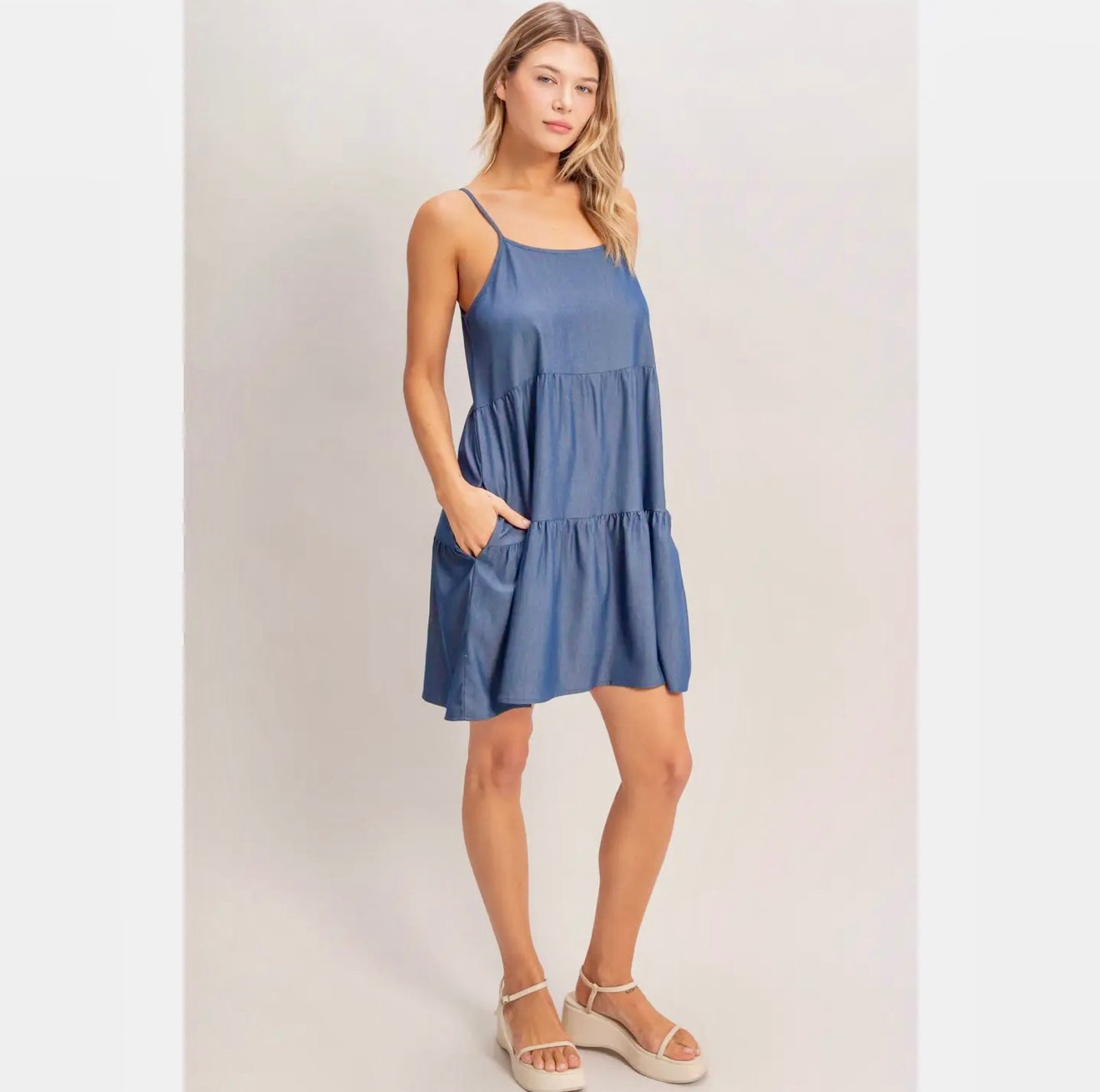 Tiered Spaghetti Strap Dress