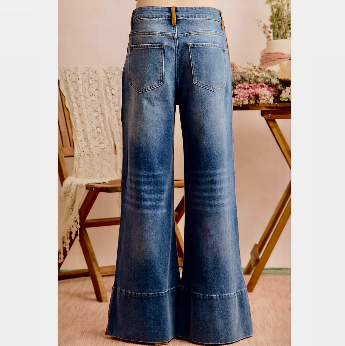 Wide Leg Flare with Side Seam Detail