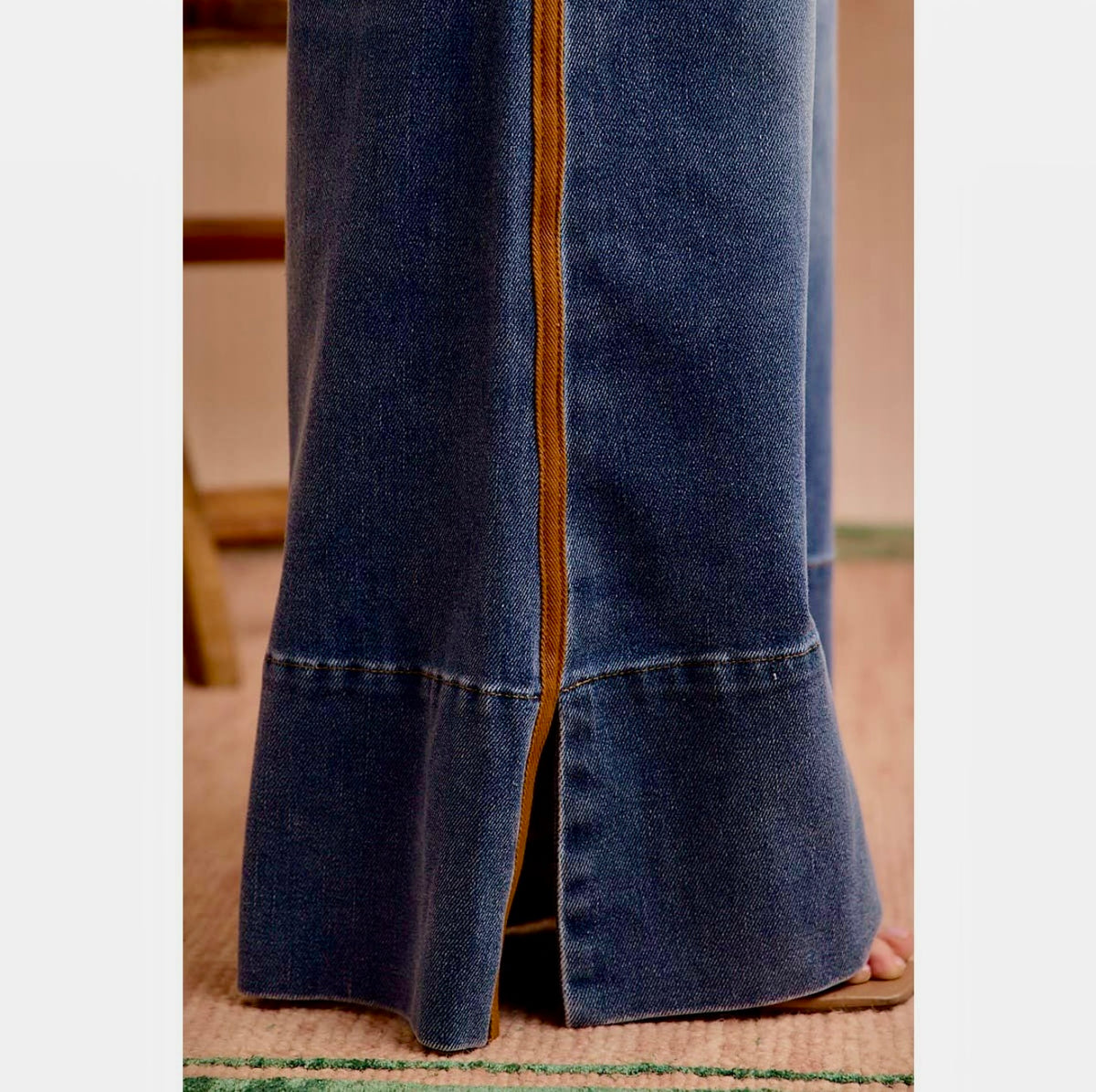 Wide Leg Flare with Side Seam Detail