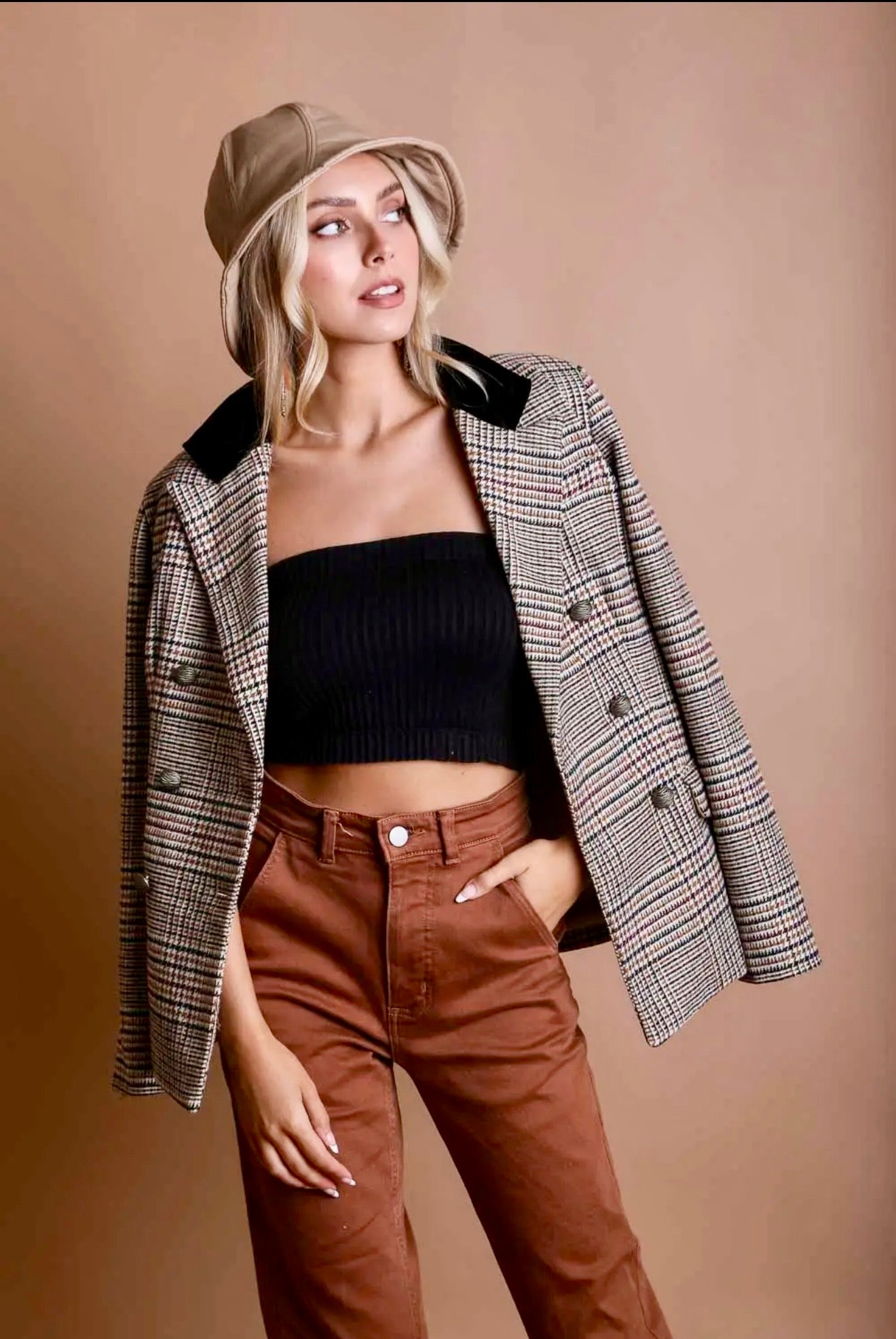 Accordion Textured Tube Top- 2 Colors