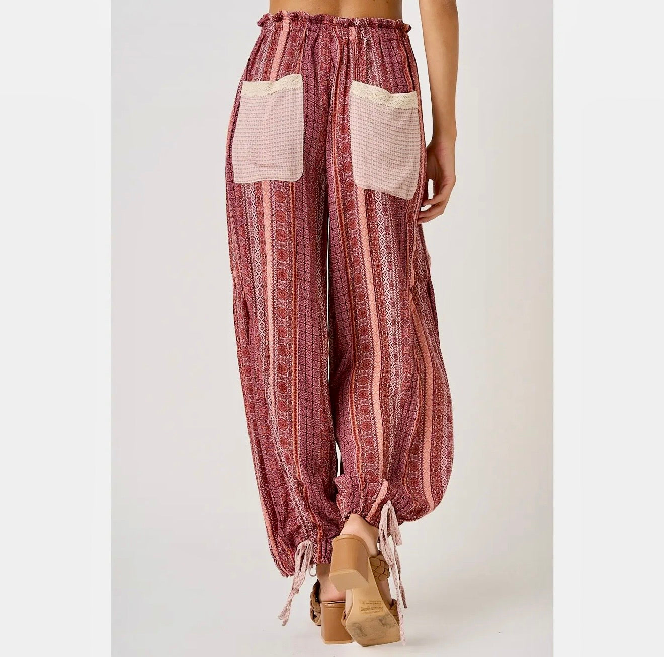 Boho Print Balloon Leg Pants