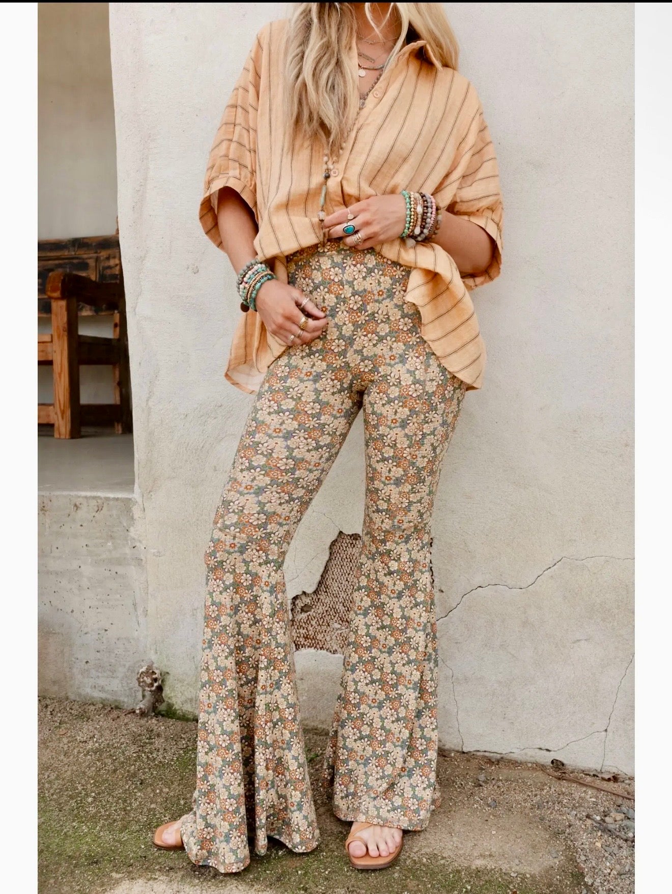 Dream in Flowers Flare Pants