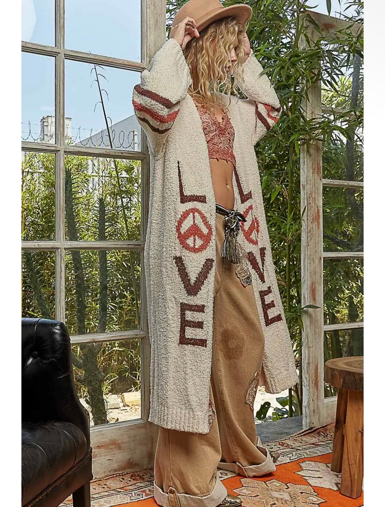 Love Letter Printed Cardigan