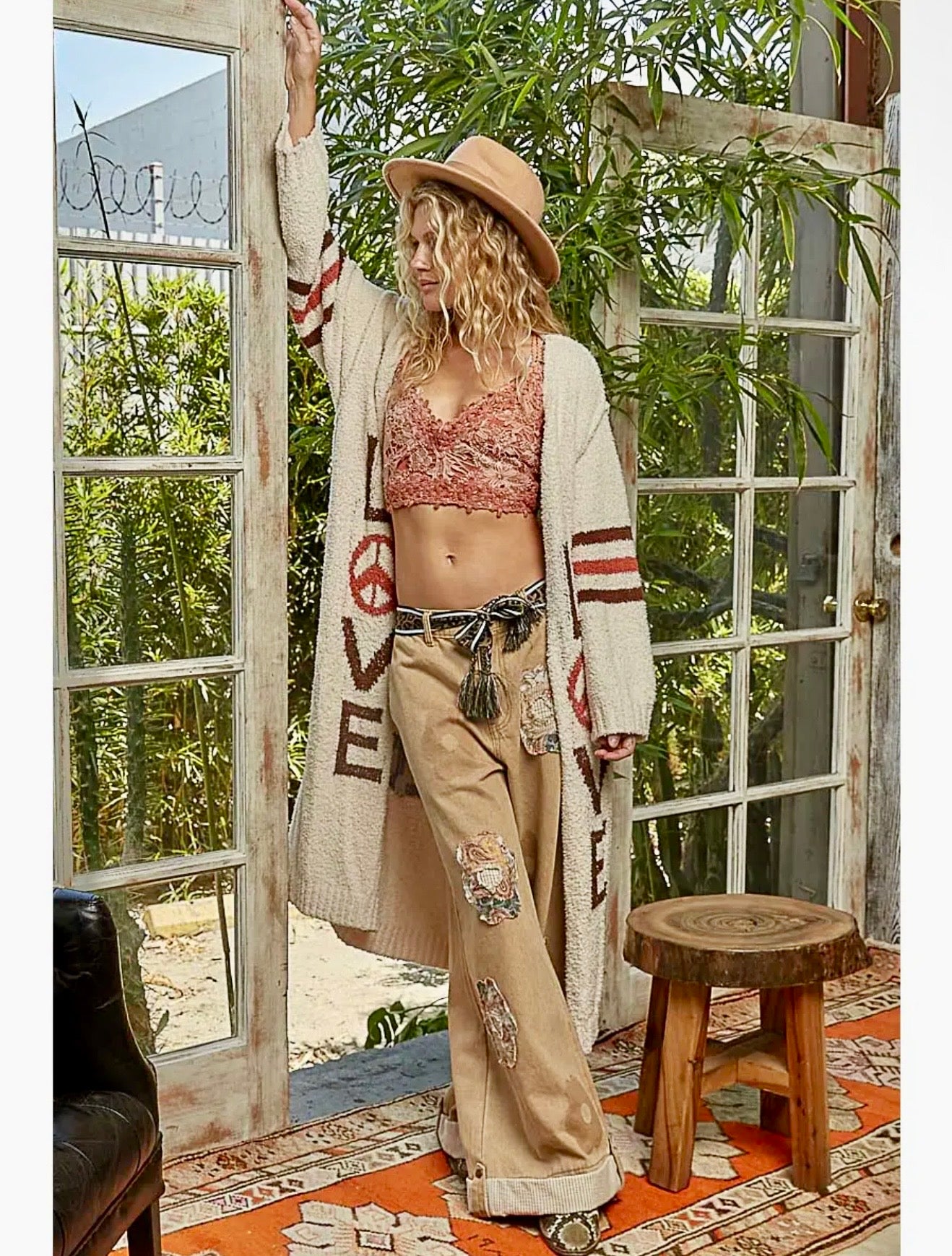 Love Letter Printed Cardigan