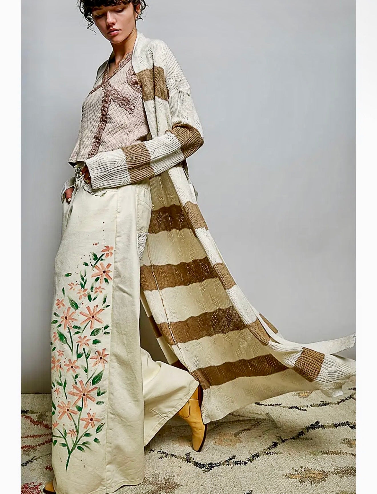 Striped Maxi Cardigan