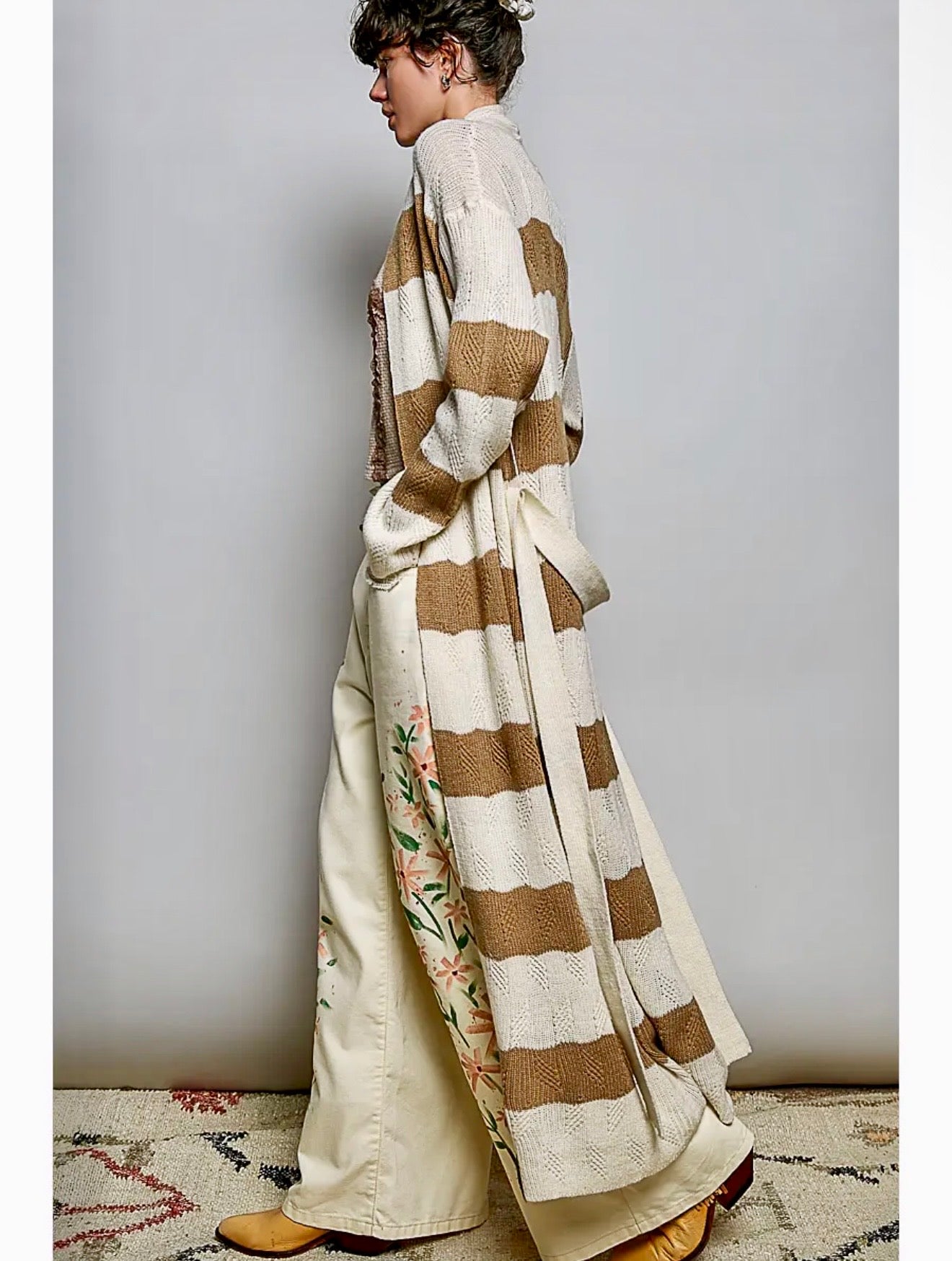 Striped Maxi Cardigan