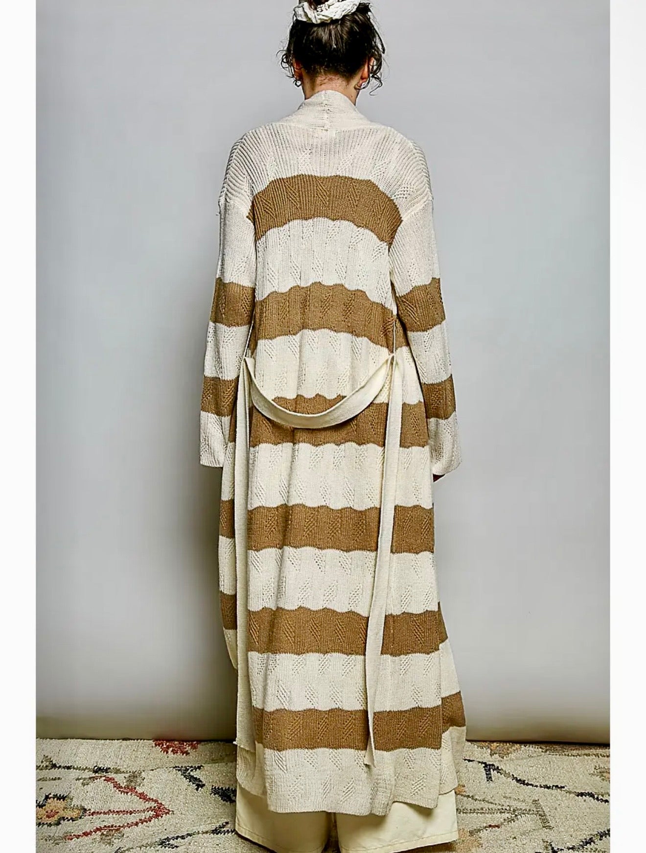Striped Maxi Cardigan