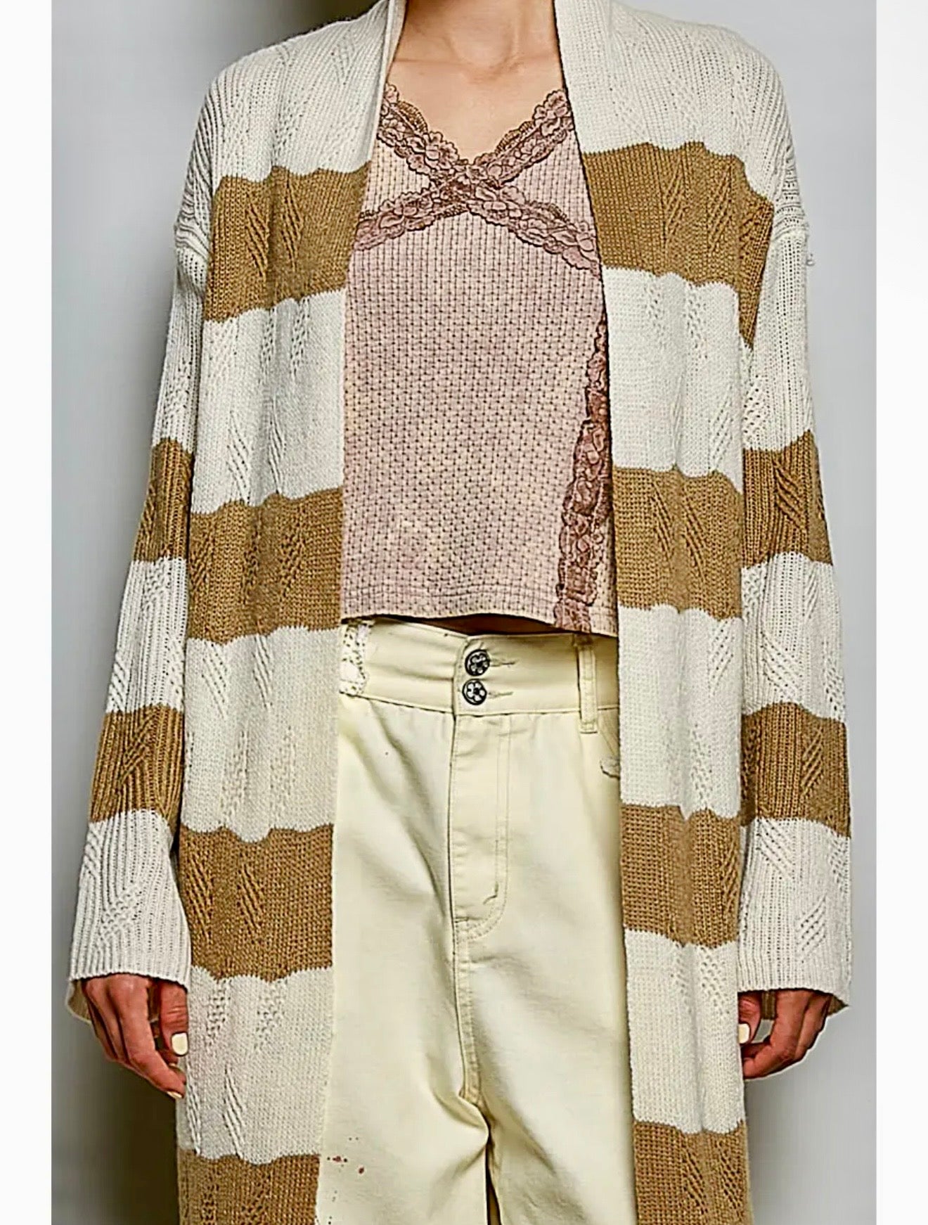 Striped Maxi Cardigan