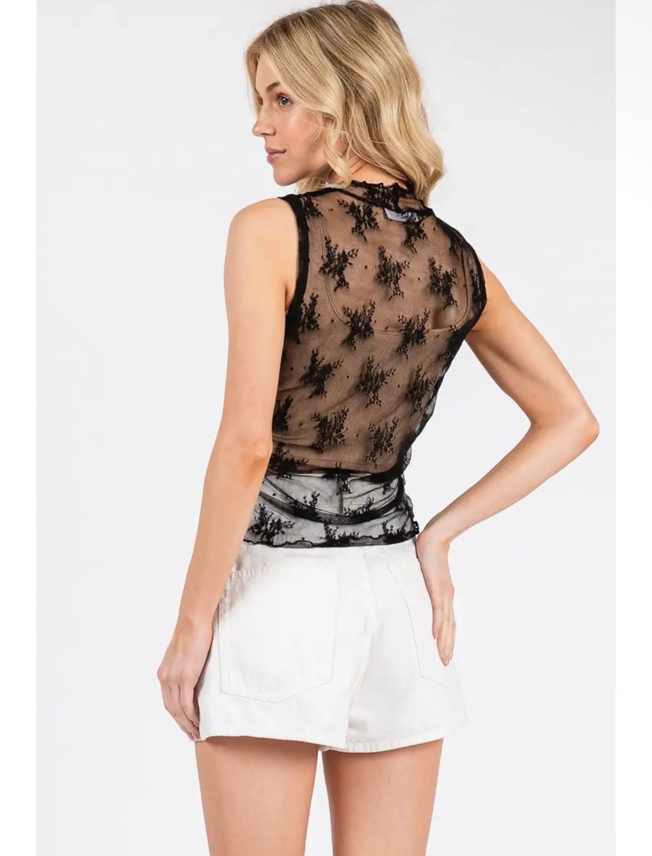 Sheer Lace Tank 2 colors