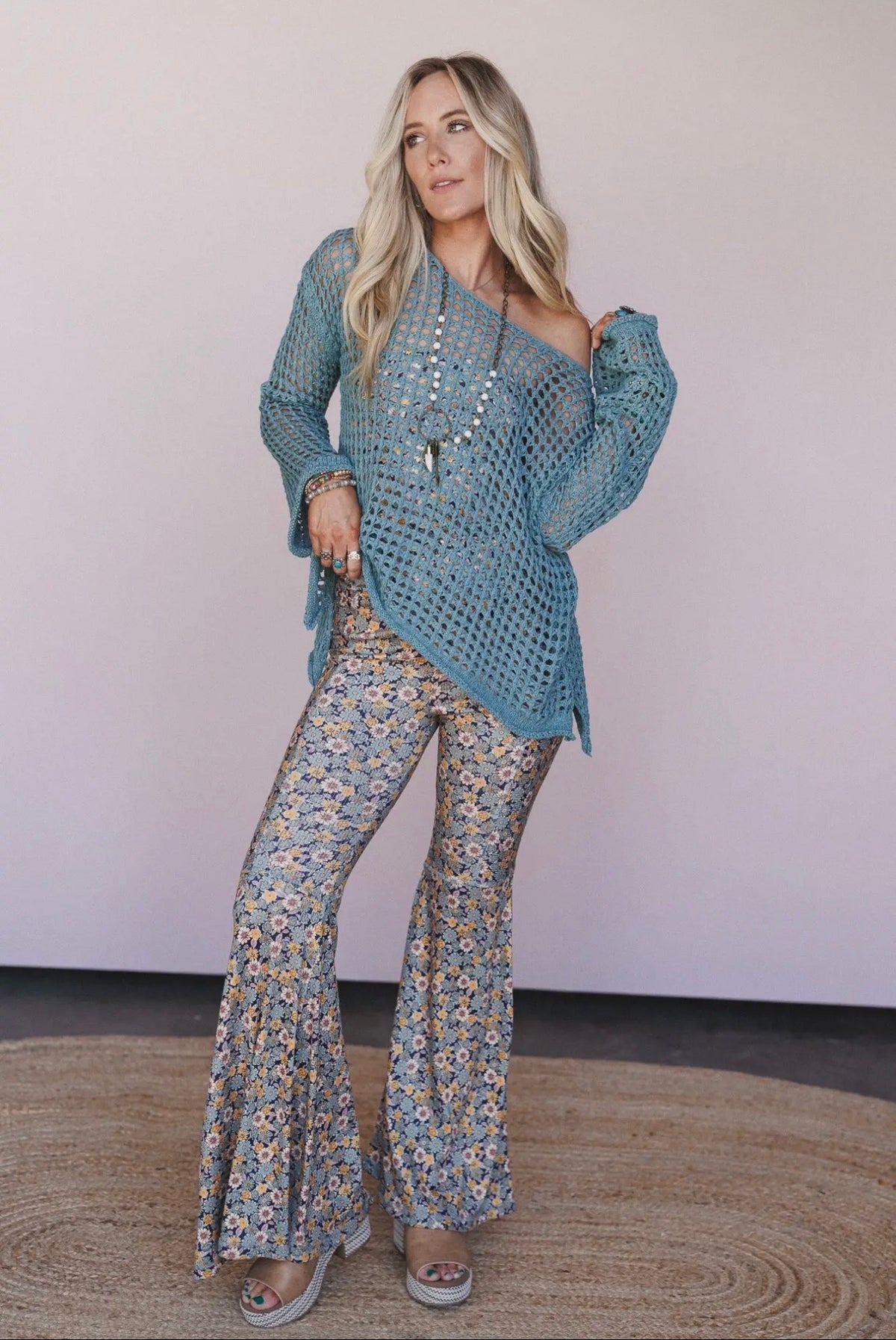 Dream in Flowers Flare Pants 2 colors