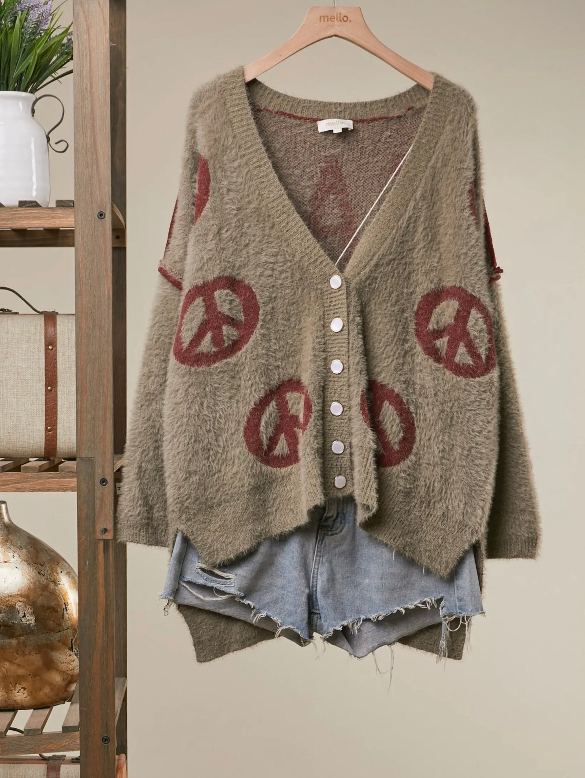 Vintage Peace Oversized Cardigan