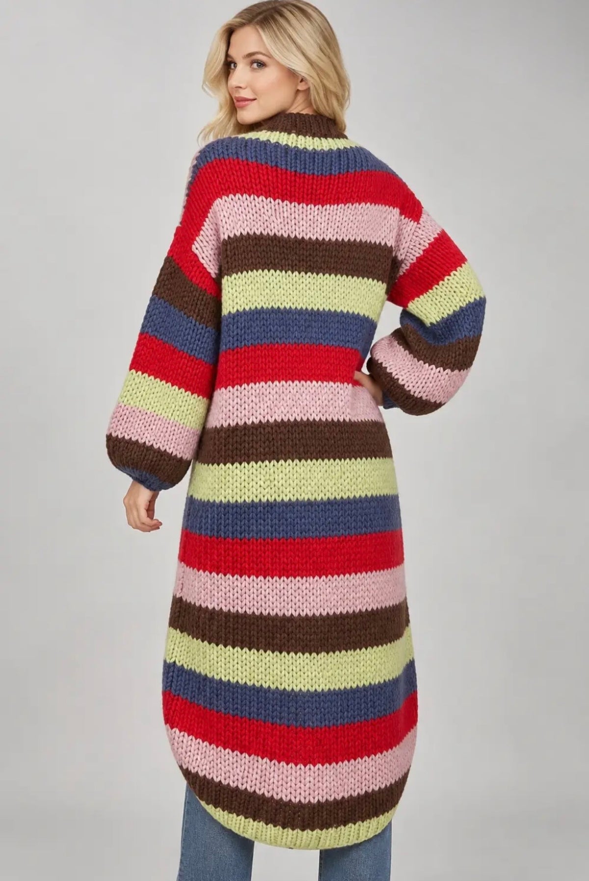Chunky Striped Cardigan