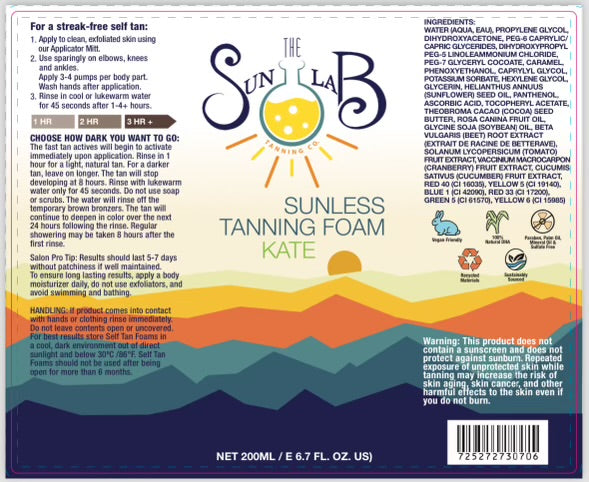 The Sun Lab Tanning Co Self Tanning Foam