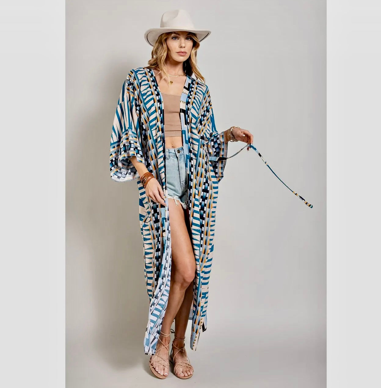 Woven Long Kimono